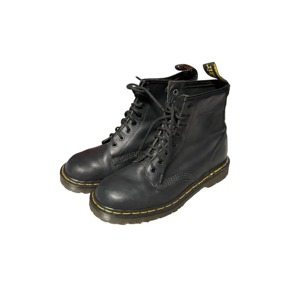 Vintage Dr Martens Boots UK 7 US 8 1460Z BEN 8 Eye Boots Made England Black